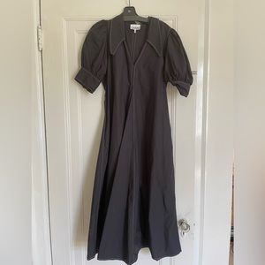 Ganni black midi dress Size 42 (L)